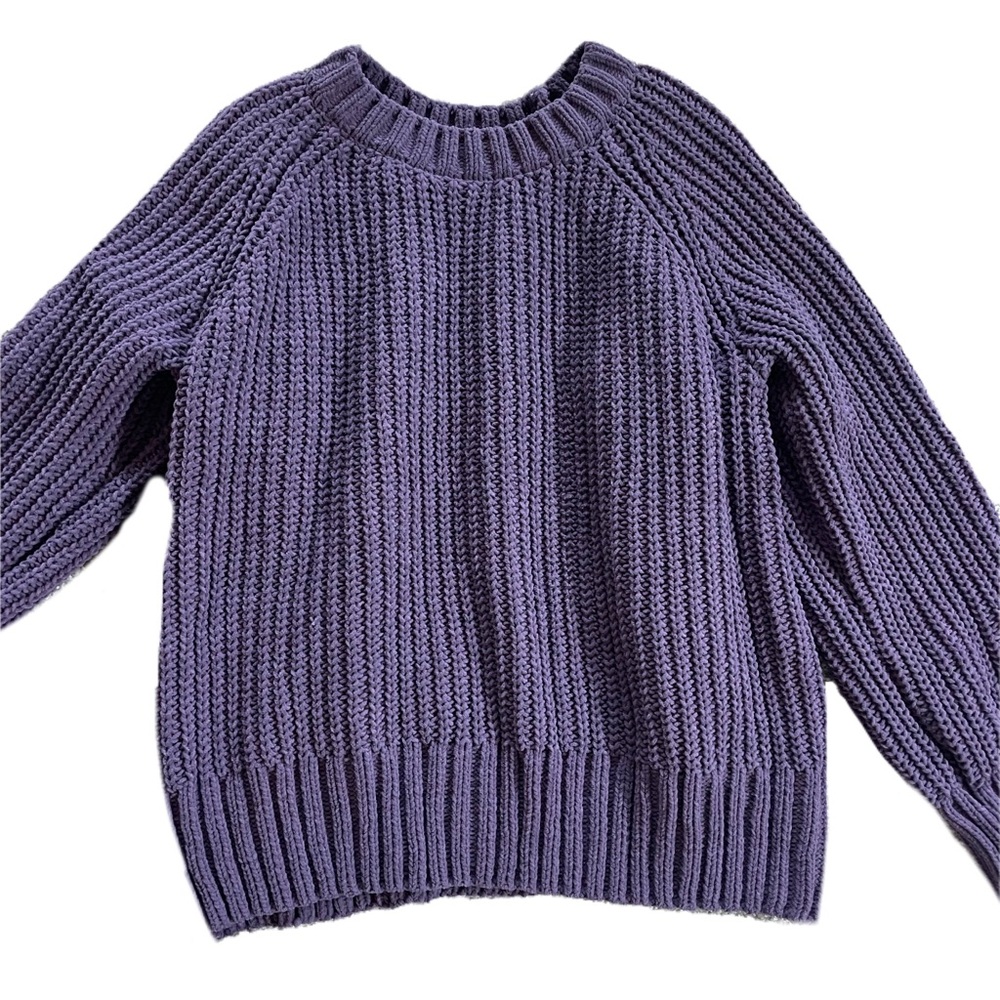 Adorable Purple Chunky Knitted Sweater